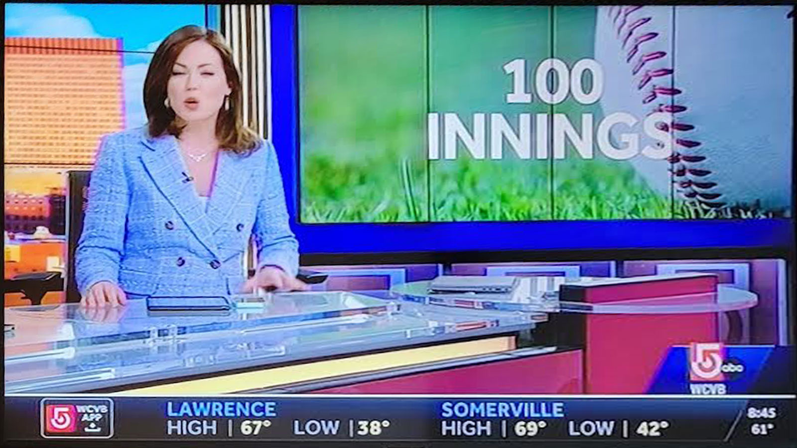 100 Innings of Baseball on WCVB Channel 5 Boston