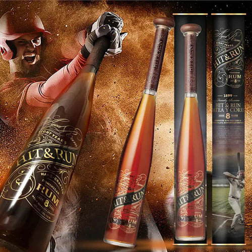 Hit & Run Rum Baseball Bat Bottles