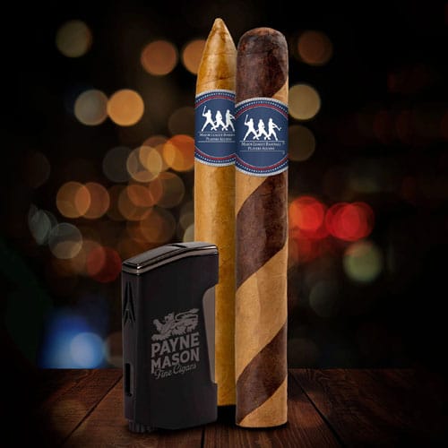 MLBPAA Cigars with Lighter by Payne Mason