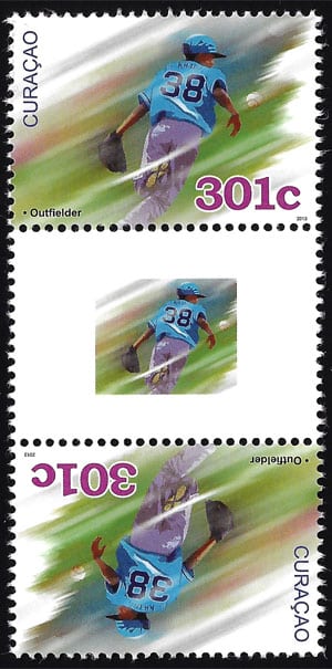 2013 Curacao – Outfielder – 301c stamp strip