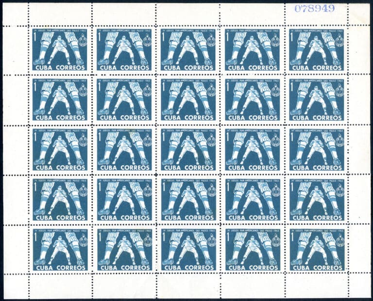 1963 Cuba – IV Juegos Pan-Americanos Stamp Sheet