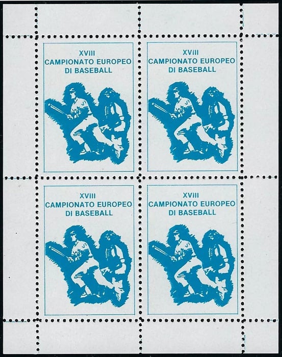 1983 Italy – European Baseball Championship, XVIII Campionato Europeo Di Baseball (4 values)