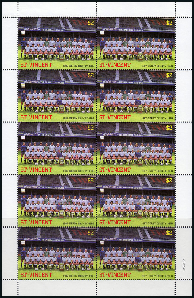 1987 St. Vincent – The Baseball Ground Stamp Sheet