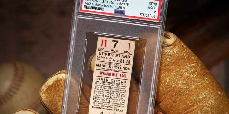 Ticket Stub from Jackie Robinson MLB Debut