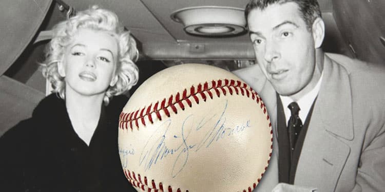 Signed Joe Dimaggio & Marilyn Monroe Baseball