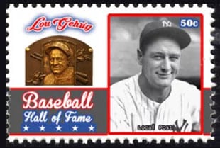 2017 U.S. Post – Baseball Hall of Fame, Lou Gehrig