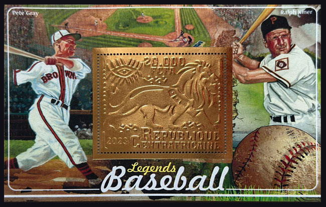 2023 Central African Republic – Pete Gray & Ralph Kiner, Bronze
