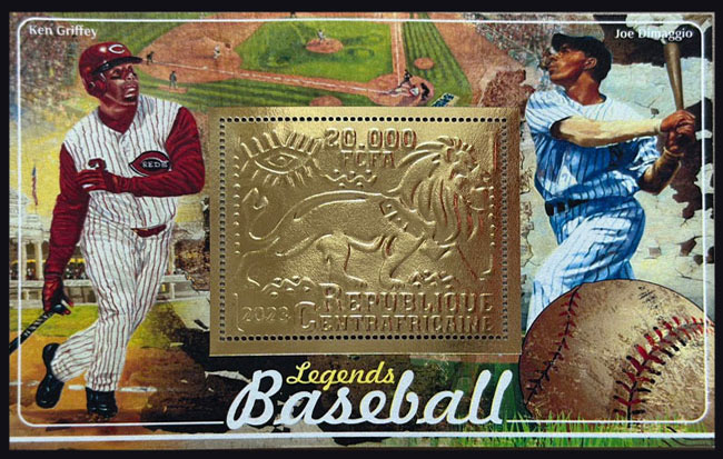 2023 Central African Republic – Ken Griffey, Jr. & Joe DiMaggio, Gold