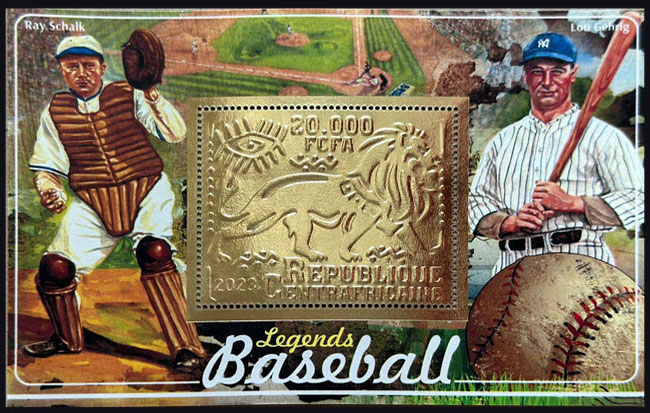 2023 Central African Republic – Ray Schalk & Lou Gehrig, Gold