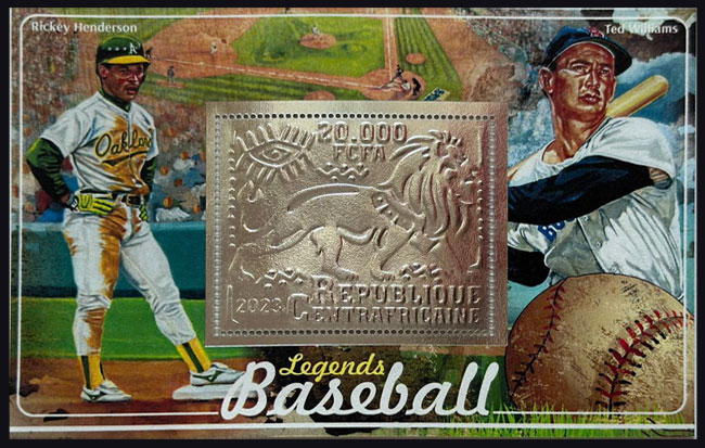 2023 Central African Republic – Rickey Henderson & Ted Williams, Silver