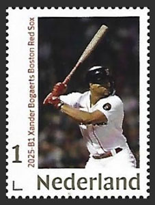 2025 Netherlands – Honkbal B1, Xander Bogaerts, Baseball Stamp