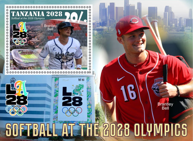 2025 Tanzania - Softball of the 2028 Olympics with Brantley Bell (1 value, A)