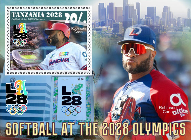 2025 Tanzania - Softball of the 2028 Olympics with Robinson Cano (1 value, B)
