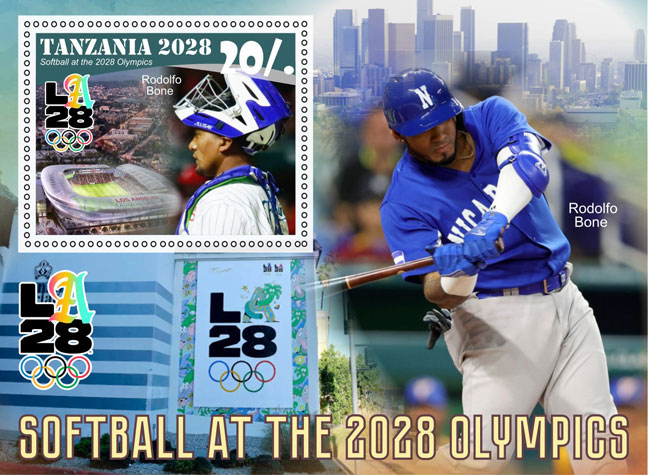 2025 Tanzania - Softball of the 2028 Olympics with Rodolfo Bone (1 value, A)