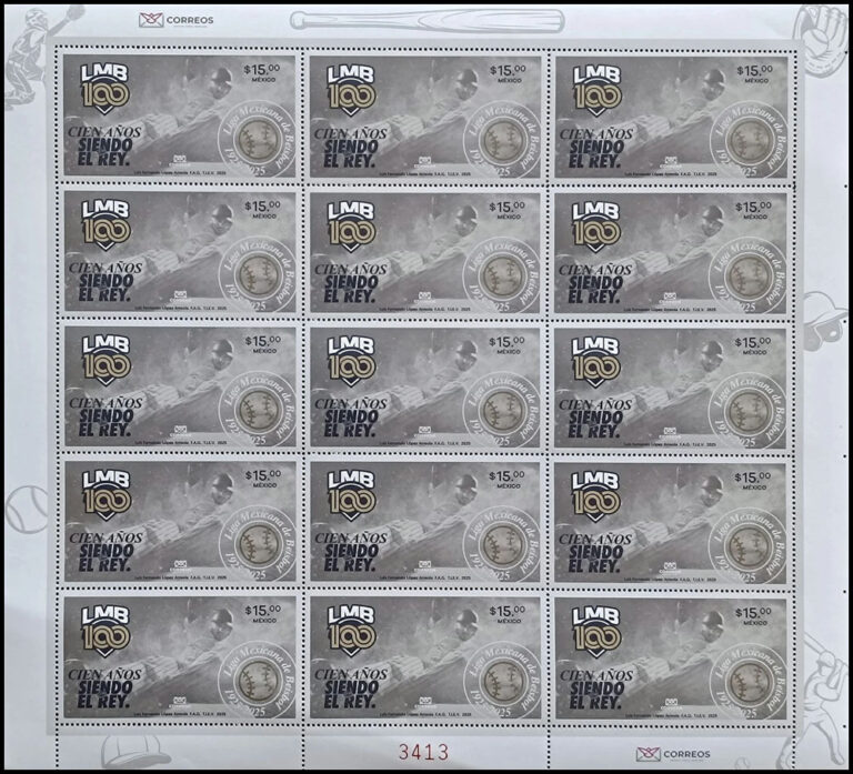 2025 Mexico – 100th Anniversary of the Mexican Baseball League sheet