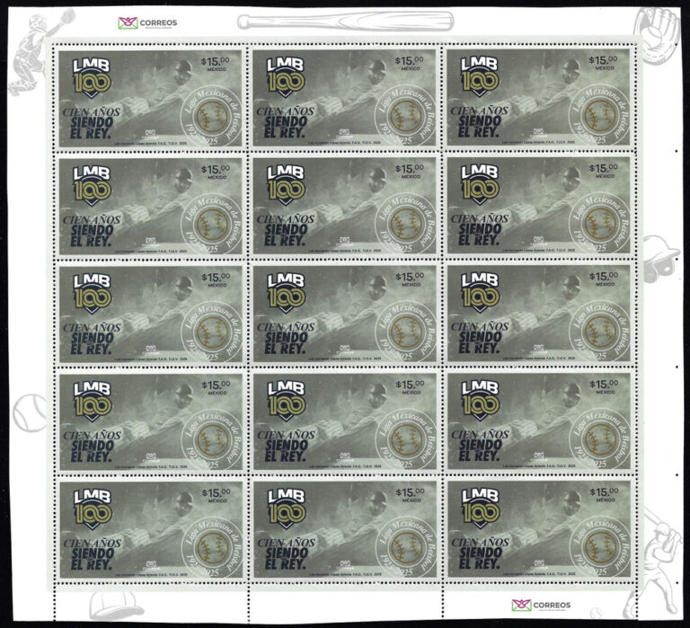 2025 Mexico – 100th Anniversary of the Mexican Baseball League sheet