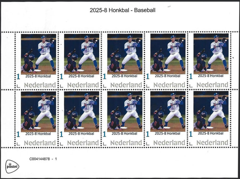 2025 Netherlands – Honkbal 8, sheet (10 values)