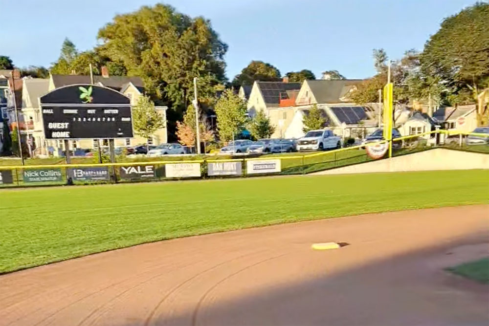 One man....today after 50 hours of complete infield edging....tamping....raking....and 5 k of dirt later McConnell park is as good as any multi manned company could do...actually I am lying.....this is better