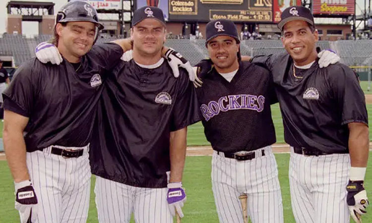 The Blake Street Bombers: Larry Walker, Dante Bichette, Todd Helton, and Vinny Castilla