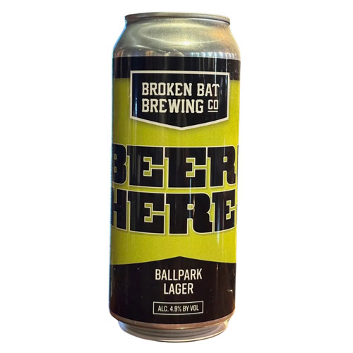 Broken Bat Brewing – Beer Here Ballpark Lager