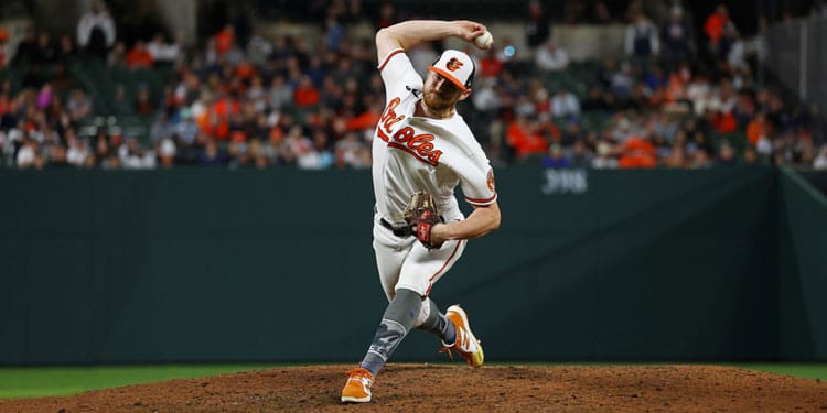Bryan Baker with the Baltimore Orioles