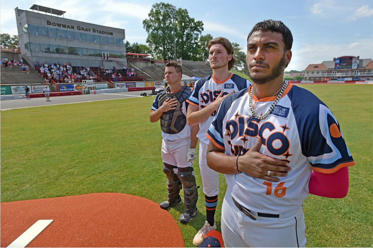 Disco Turkeys Play Baseball at Bowman Gray Stadium