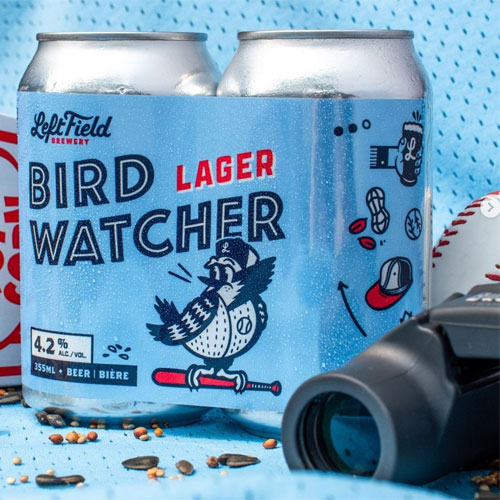 Left Field Brewery – Bird Watcher Lager with Binoculars