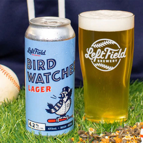 Left Field Brewery – Bird Watcher Lager in a Glass