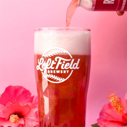 Left Field Brewery – Replay Raspberry Hibiscus Wheat in a Glass