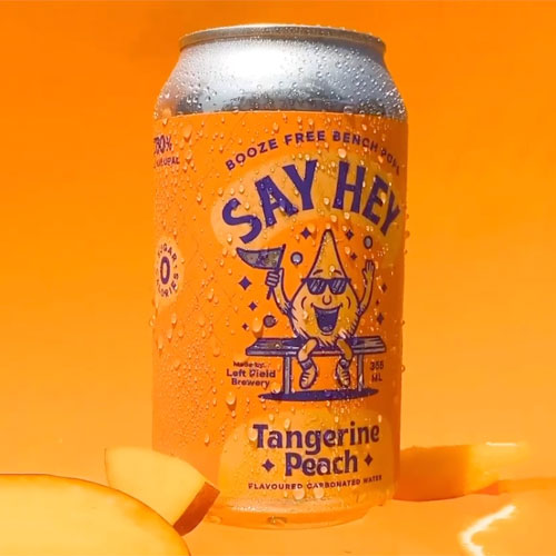 Left Field Brewery – Say Hey: Tangerine Peach Carbonated Water