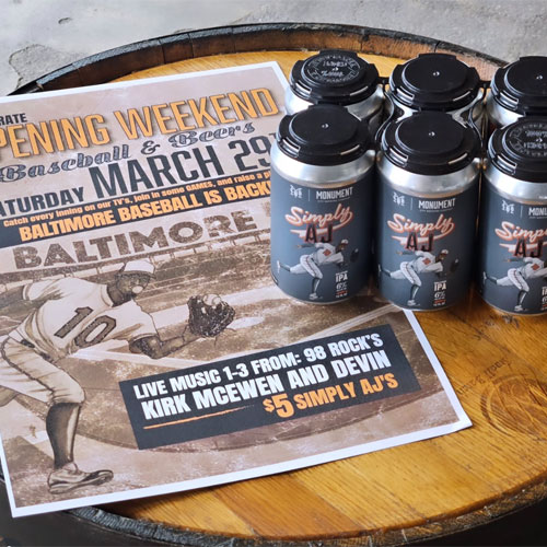 Monument City Brewing – Simply AJ Flyer in Baltimore
