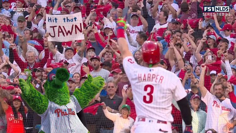 "Hit that Jawn" Sign for Bryce Harper
