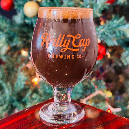 Rally Cap Brewing – Chocolate Thunder by the Christmas Tree