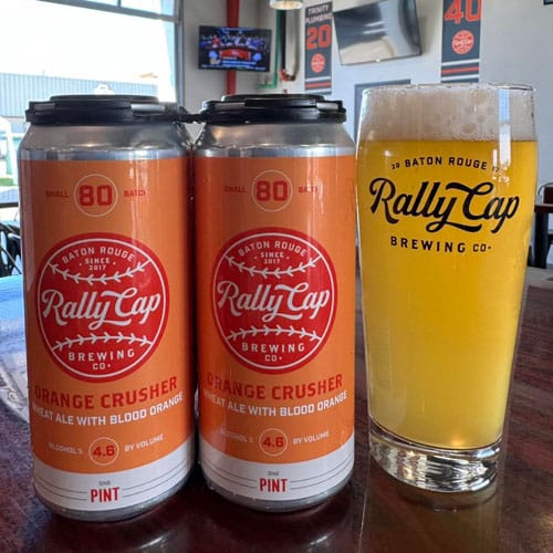 Rally Cap Brewing – Orange Crusher Wheat Ale with Blood Orange in a Glass