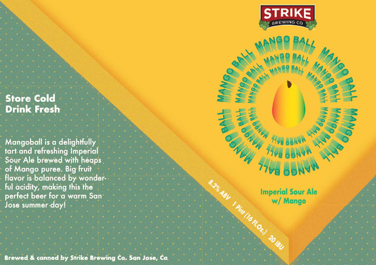 Strike Brewing Co. - Mango Ball Label (Moneyball)