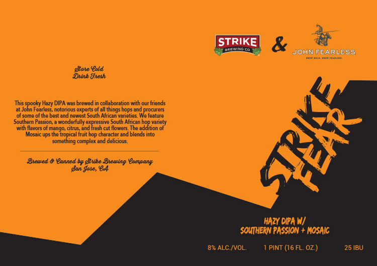 Strike Brewing Co. - Strike Fear Label