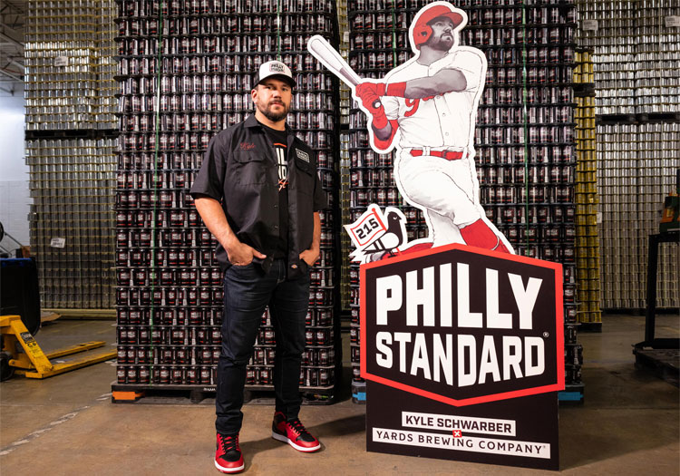 Kyle Schwarber with Philly Standard Display