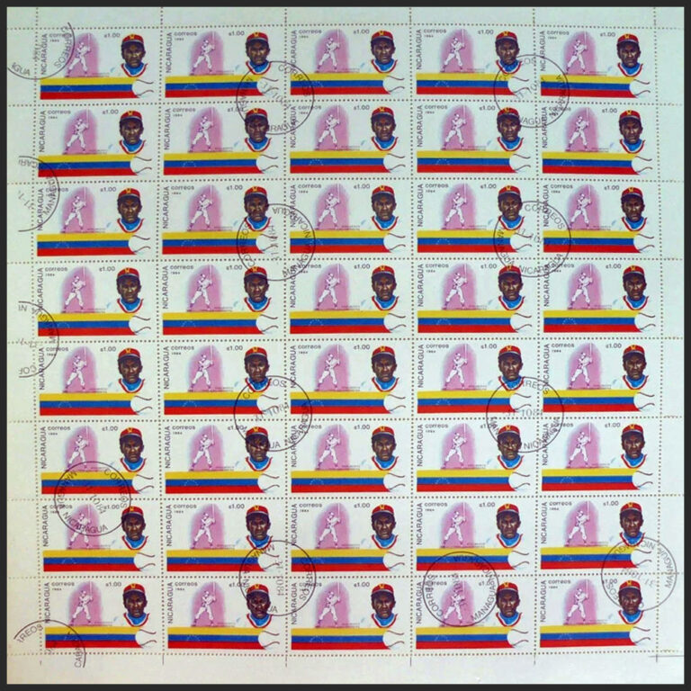 1984 Nicaragua – Famous Baseball Players, Adalberto Herrera Sheet