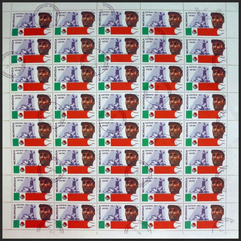 1984 Nicaragua – Famous Baseball Players, Daniel Herrera Sheet