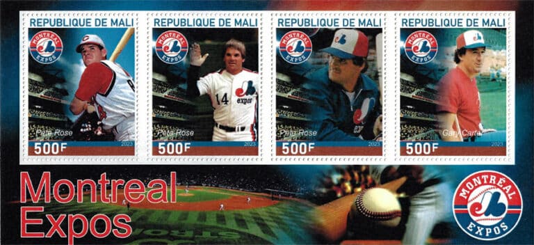 2023 Mali – Montreal Expos (4 values) with Pete Rose & Gary Carter