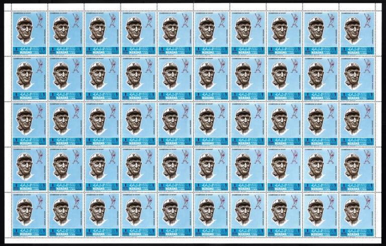 1969 Manama - Honus Wagner stamp sheet