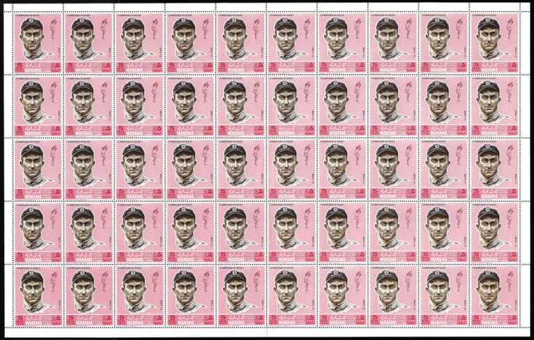 1969 Manama - Ty Cobb stamp sheet