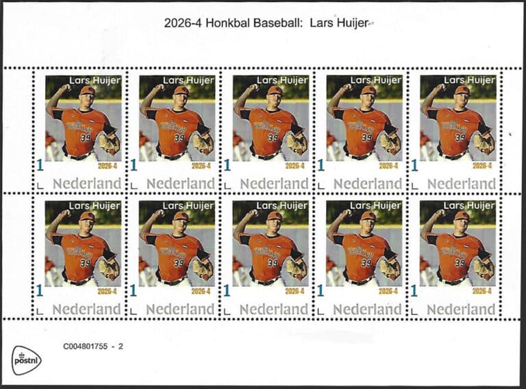 2026 - Netherlands - 2026-4 Honkbal Baseball: Lars Huijer Sheet