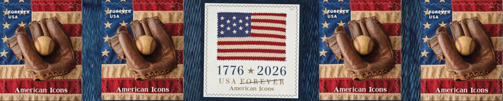 2026 America Icons Baseball Glove Postage Stamp - header