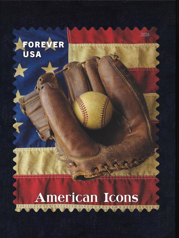 2026 American Icons: Jackie Robinson Baseball Glove Oversized Postcard