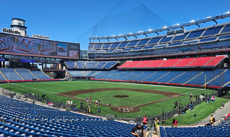 Bananas Play Baseball at Gillette Stadium