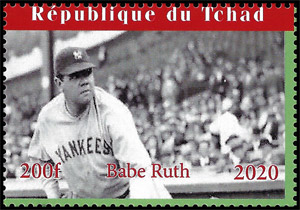 2020 Chad – Sports Icons, Babe Ruth (B)