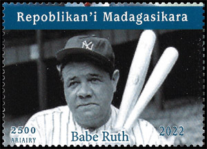 2022 Madagascar – Sports Icons, Babe Ruth