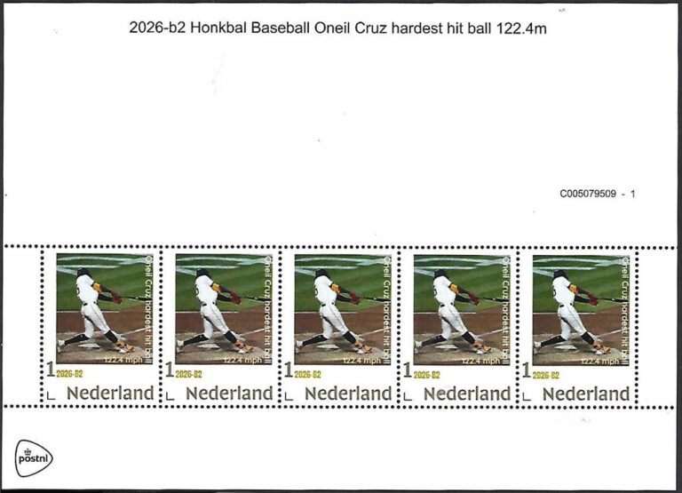 2026 Netherlands – 2026 - B2: O'Neil Cruz, Hardest Hit Ball Sheet (10 values)
