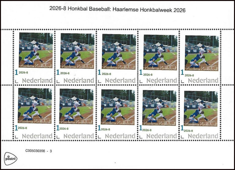 2026 Netherlands – 8 Honkbal: Haarlemse Honkbalweek Sheet (10 values)
